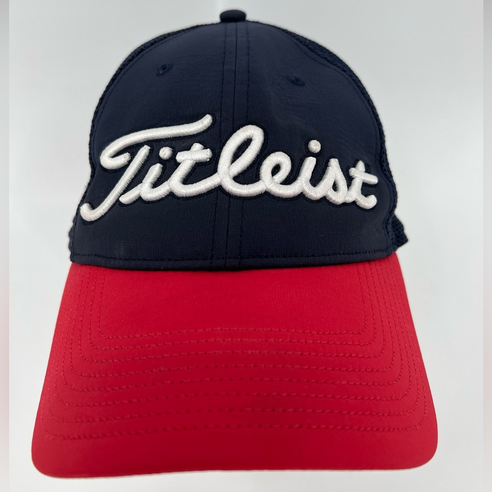 Titleist Adjustable Baseball Cap Golf Hat With American Flag Red White & Blue